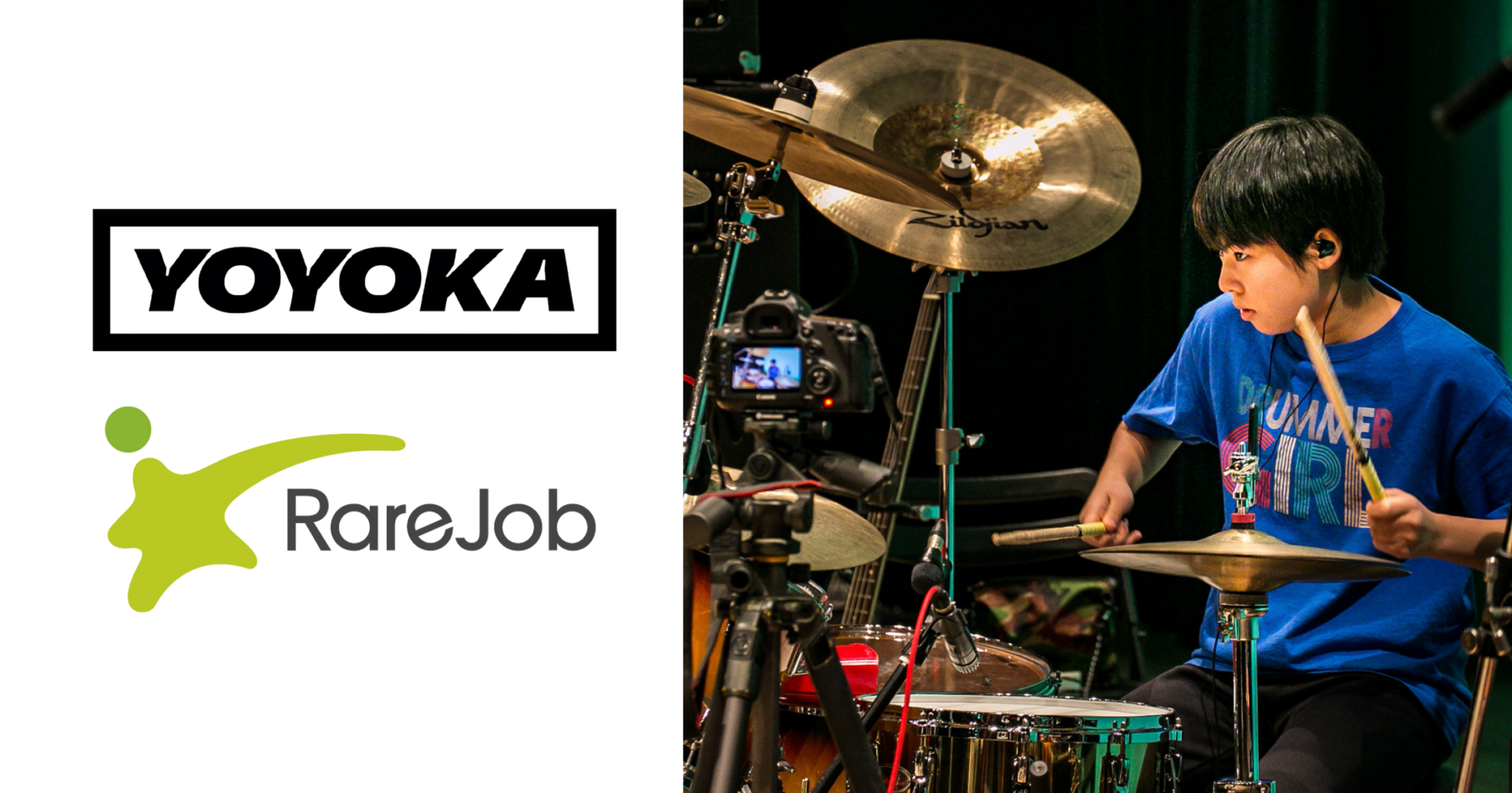 RareJob supports a drummer YOYOKA officially for her global success. レアジョブ
